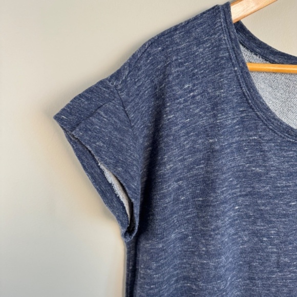 Old Navy Short Sleeve Blue Peasant T-Shirt Sack Dress X-Large Drawstring Waist - Picture 4 of 12